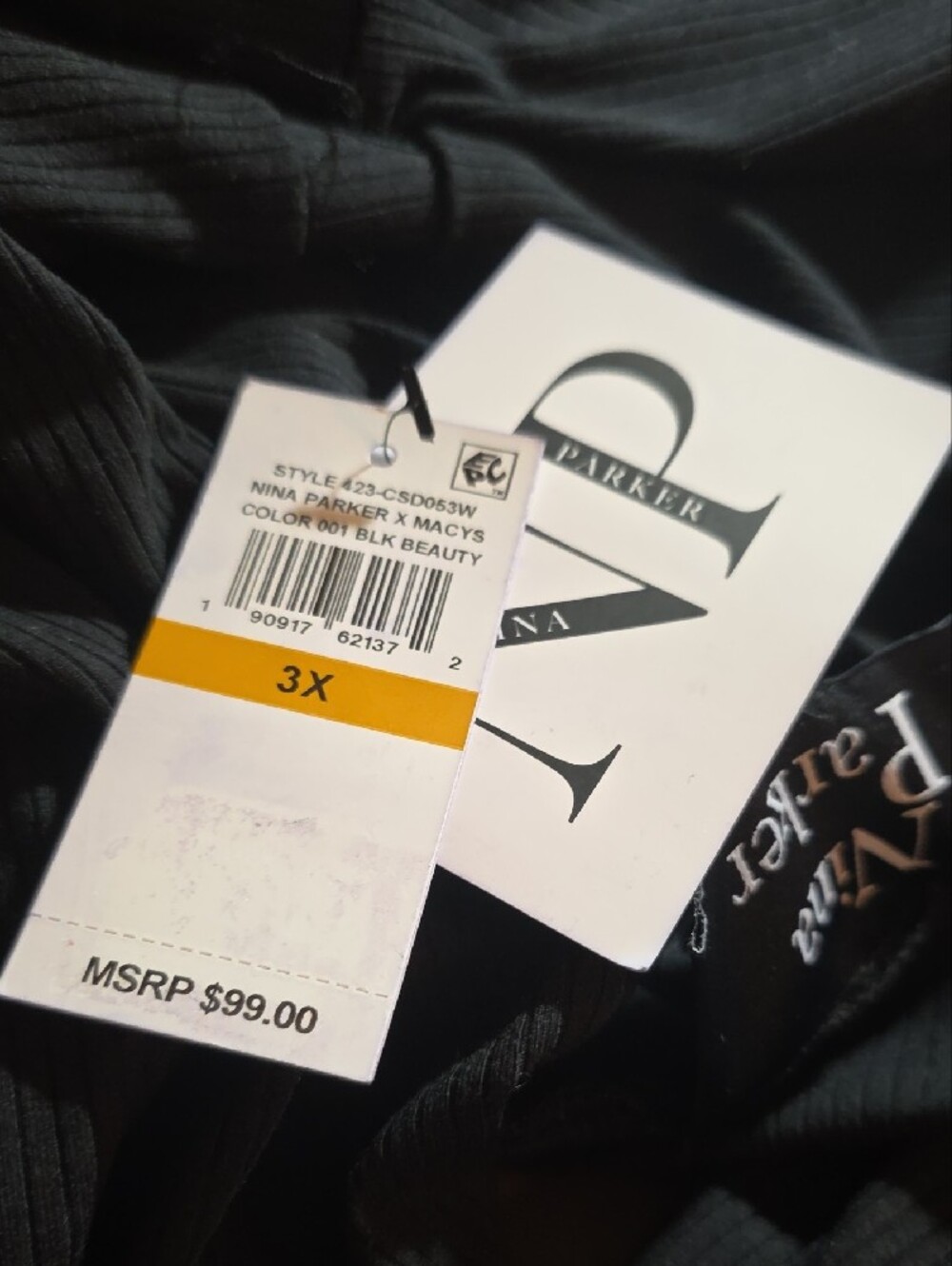 Nina Parker Trendy Plus Size Ribbed Mock Neck Bodycon Dress Size 3x New - Picture 12 of 12
